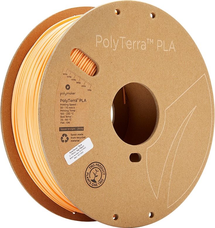 3D nyomtatószál Polymaker PolyTerra PLA barack színű