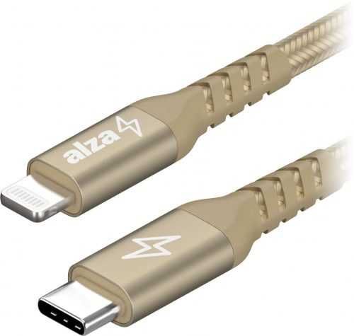 Adatkábel AlzaPower Alucore USB-C to Lightning MFi 1m arany