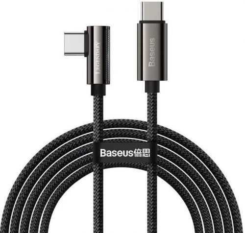 Adatkábel Baseus Elbow Fast Charging Data Cable Type-C to Type-C 100W 1 m Black