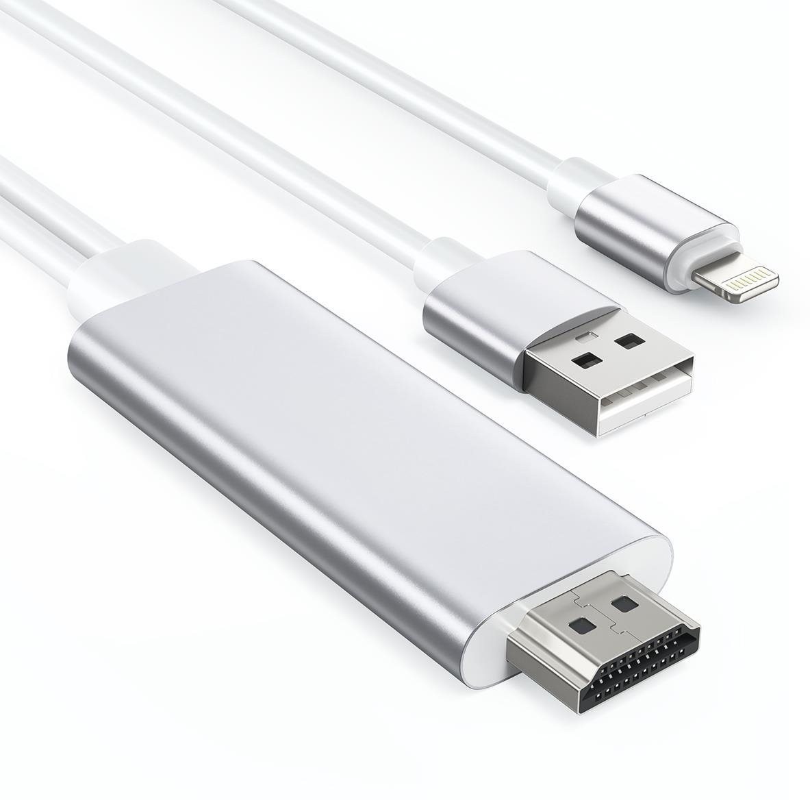 Adatkábel Choetech Lightening to HDMI Cable with USB Input