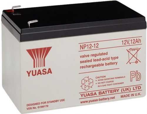 Akkumulátor szünetmentes tápegységhez YUASA 12V 12Ah karbantartásmentes ólomsavas akkumulátor NP12-12-12