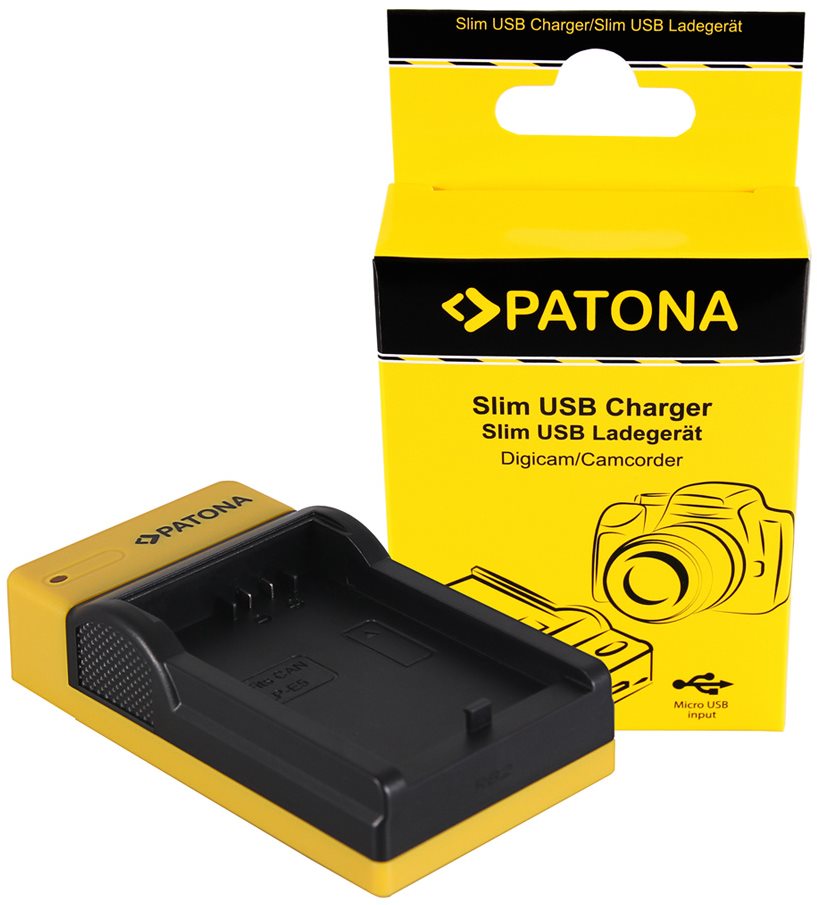 Akkumulátortöltő PATONA Foto Canon LP-E5 slim