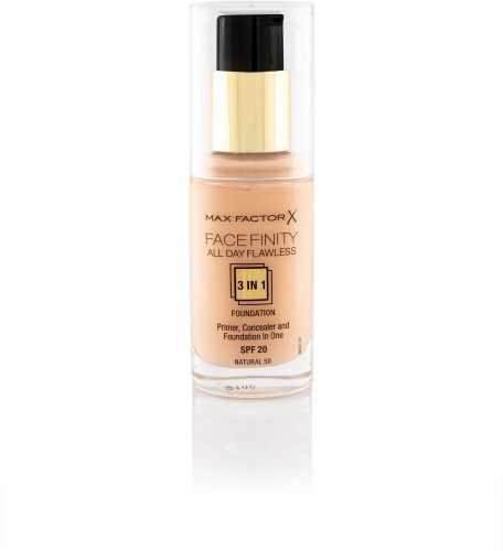 Alapozó MAX FACTOR Facefinity All Day Flawless 3in1 Foundation SPF20 50 Natural 30 ml