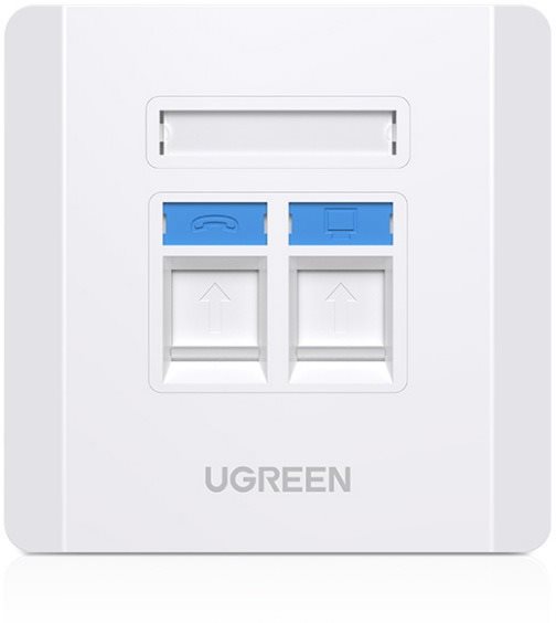 Aljzat Ugreen Wall Plate Dual Ports 1pc/bag