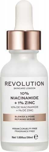 Arcápoló szérum REVOLUTION SKINCARE Blemish and Pore Refining Serum - 10% Niacinamide + 1% Zinc 30 ml