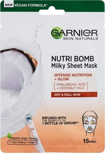 Arcpakolás GARNIER Nutri Bomb +Glow Milky Tissue Mask 32 g