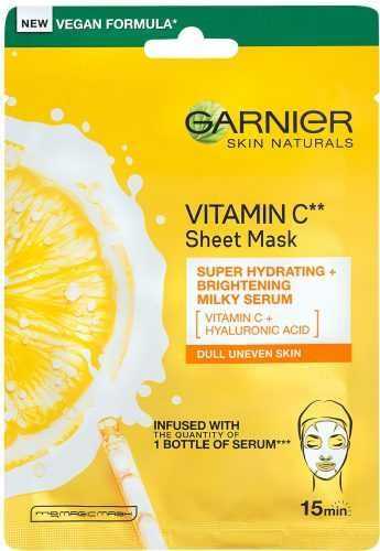 Arcpakolás GARNIER Skin Naturals Vitamin C Super Hydrating Sheet Mask 28 g