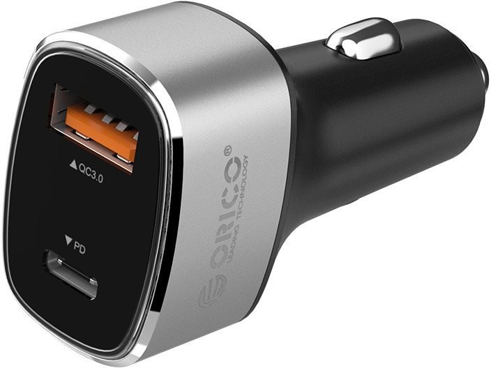 Autós töltő ORICO Dual Ports Quick Charge 36W Car Charger Silver