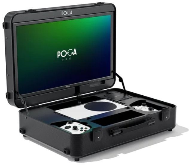 Bőrönd POGA Pro - Xbox One X utazótáska LCD monitorral