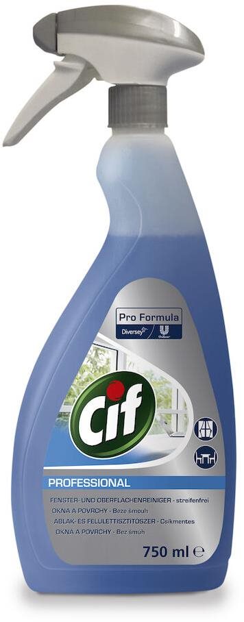 Čisticí prostředek CIF Pro Formula čistič na okna 750 ml