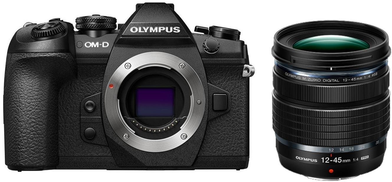 Digitális fényképezőgép Olympus OM-D E-M5 Mark III + 12-45mm f/4 PRO fekete