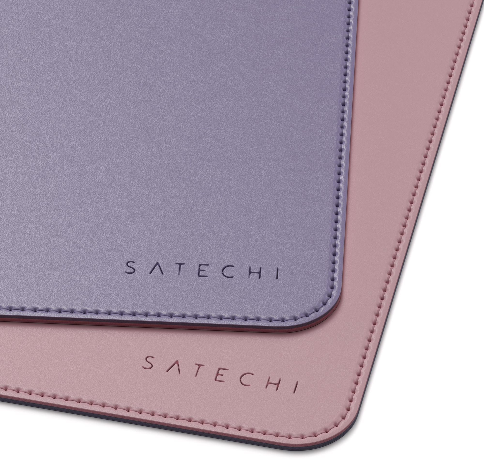 Egér és billentyűzet alátét Satechi dual sided Eco-leather Deskmate - Pink/Purple