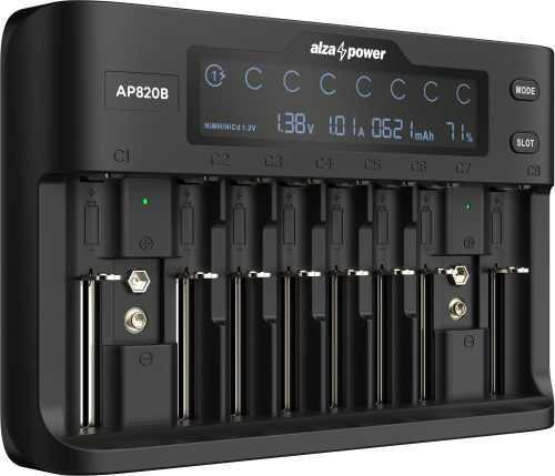 Elemtöltő AlzaPower AP820B akkumulátortöltő