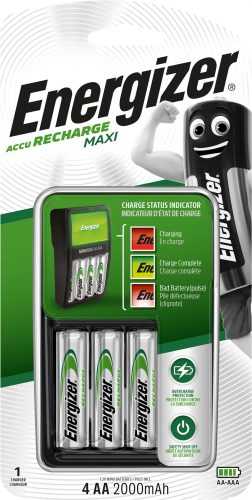 Elemtöltő Energizer MAXI töltő + 4x AA 2000mAh NiMH