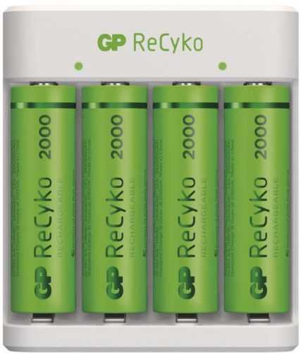 Elemtöltő GP Eco E411 + 4 × AA ReCyko 2000