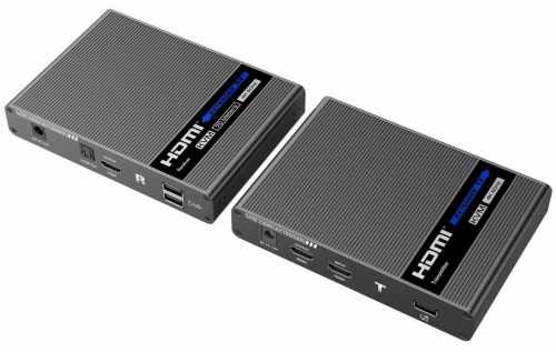 Extender PremiumCord HDMI 2.0 KVM extender Ultra HD 4kx2k @ 60Hz 70m-re USB átvitellel