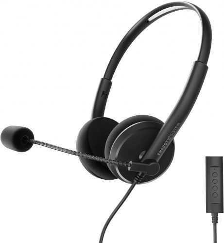 Fej-/fülhallgató Energy Sistem Headset Office 2+ Black