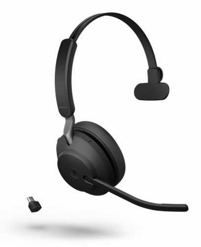 Fejhallgató Jabra Evolve2 65 MS Mono USB-C Black