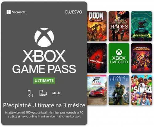 Feltöltőkártya Xbox Game Pass Ultimate - 3 hónapos előfizetés