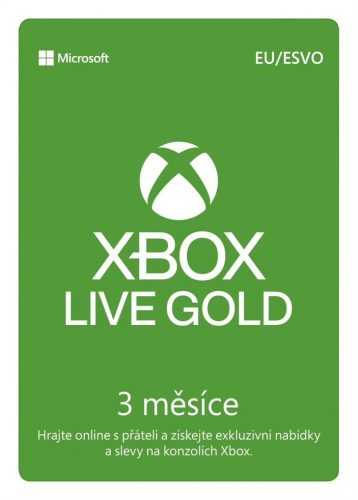 Feltöltőkártya Xbox Live Gold - 3 hónapos tagság