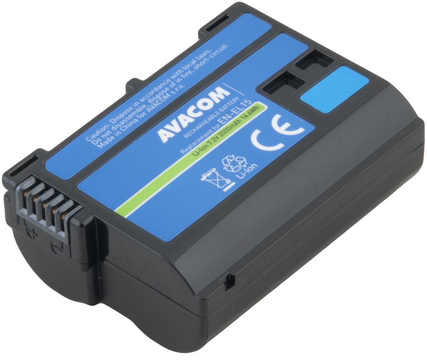 Fényképezőgép akkumulátor AVACOM a Nikon EN-EL15 Li-Ion 7.2V 2000mAh 14.4Wh helyett