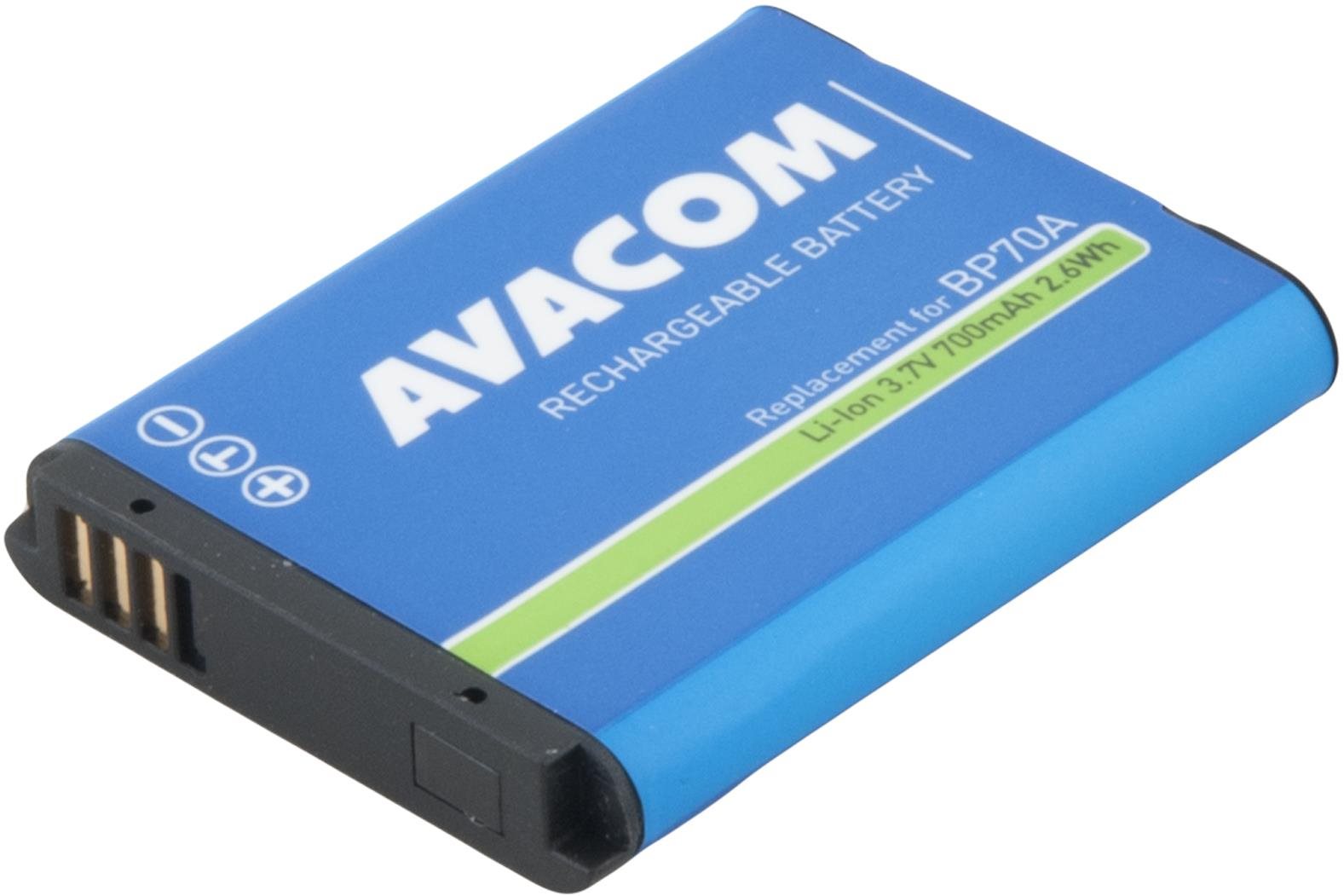 Fényképezőgép akkumulátor AVACOM a Samsung BP70A Li-Ion 3.7V 700mAh 2.6Wh helyett
