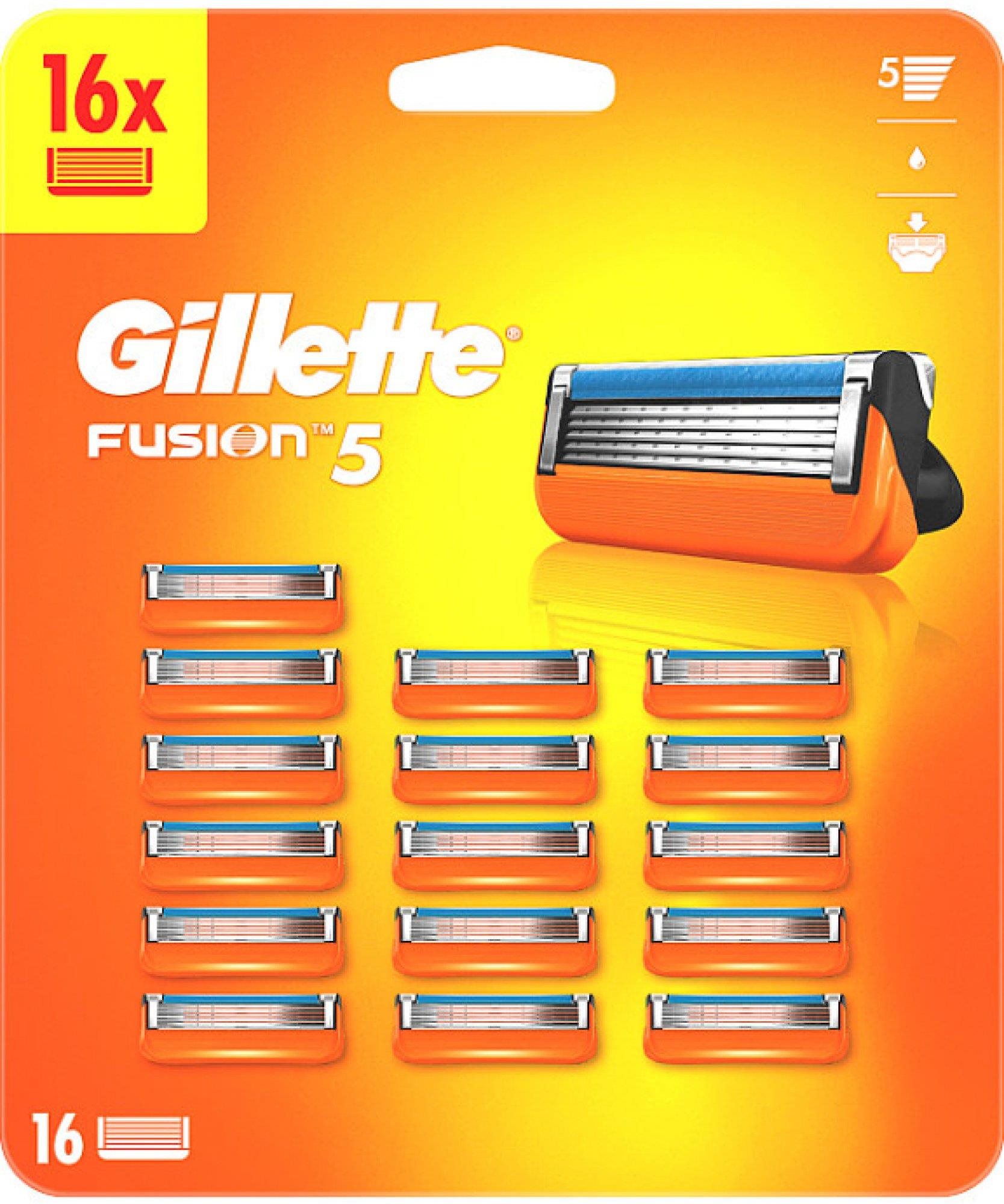 Férfi borotvabetét GILLETTE Fusion 16 db