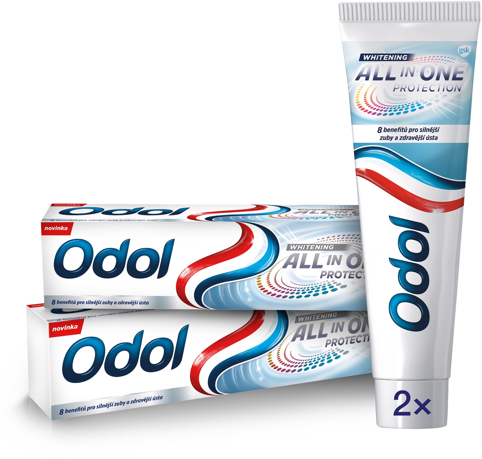 Fogkrém ODOL All In One Whitening 2x75 ml