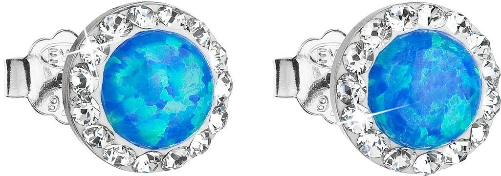 Fülbevaló EVOLUTION GROUP 31217.1 & blue s.opal Preciosa® kristályokkal dekorálva (Ag 925/1000
