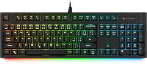Gamer billentyűzet Rapture DELTA Cherry MX Red fekete