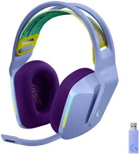 Gamer fejhallgató Logitech G733 LIGHTSPEED Wireless RGB Gaming Headset LILAC