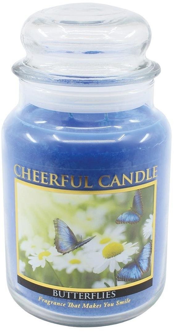Gyertya CHEERFUL pillangók 680 g