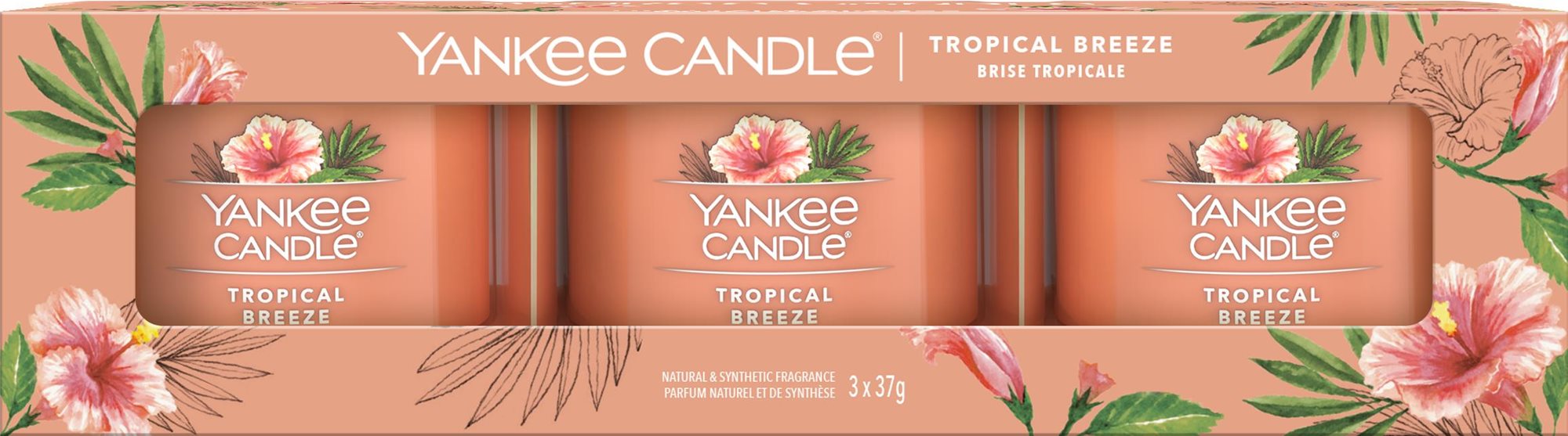 Gyertya YANKEE CANDLE Tropical Breeze Set Sampler 3× 37 g