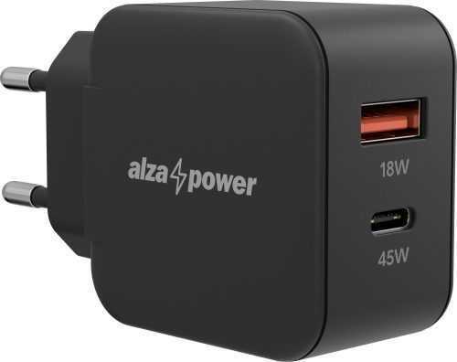 Hálózati adapter AlzaPower A145 Fast Charge 45 W fekete