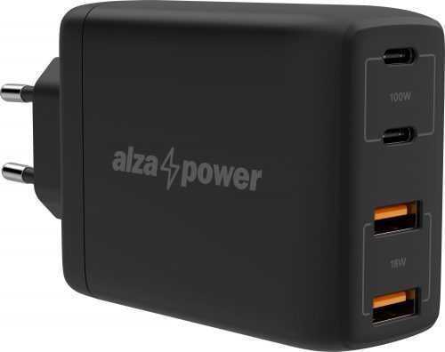 Hálózati adapter AlzaPower G300 GaN Fast Charge 100W fekete