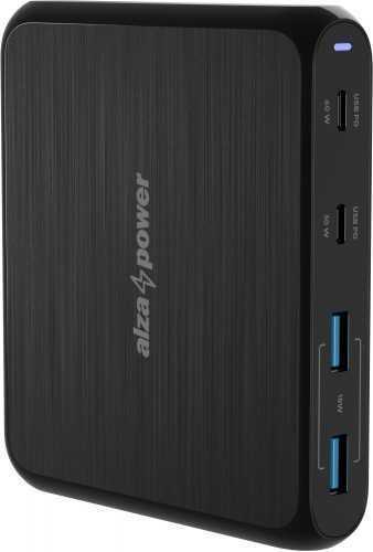 Hálózati adapter AlzaPower M200 Multi Charge Power Delivery 90 W fekete