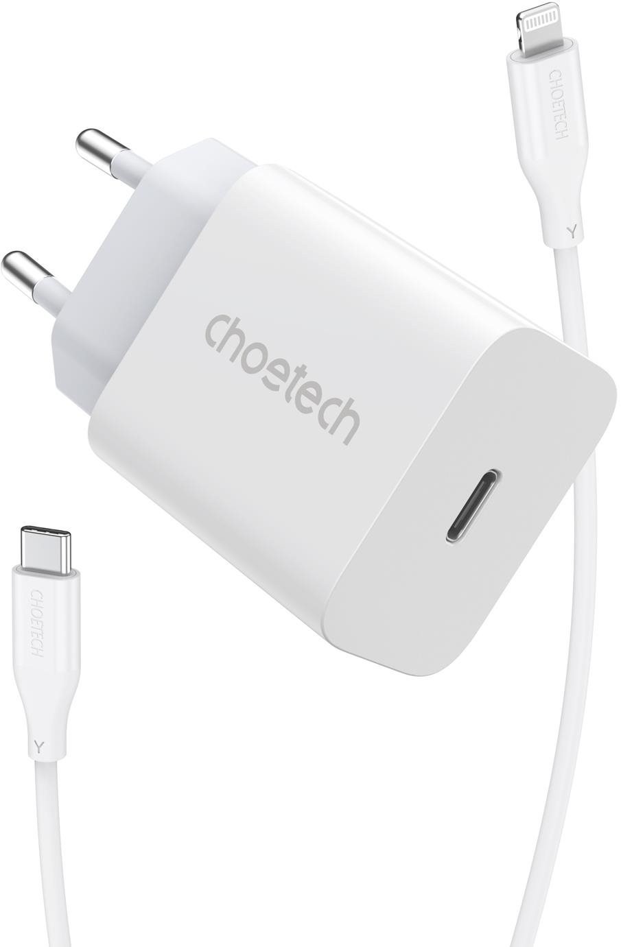 Hálózati adapter Choetech PD20W type-c wall charger+ MFI type-c to lightening cable