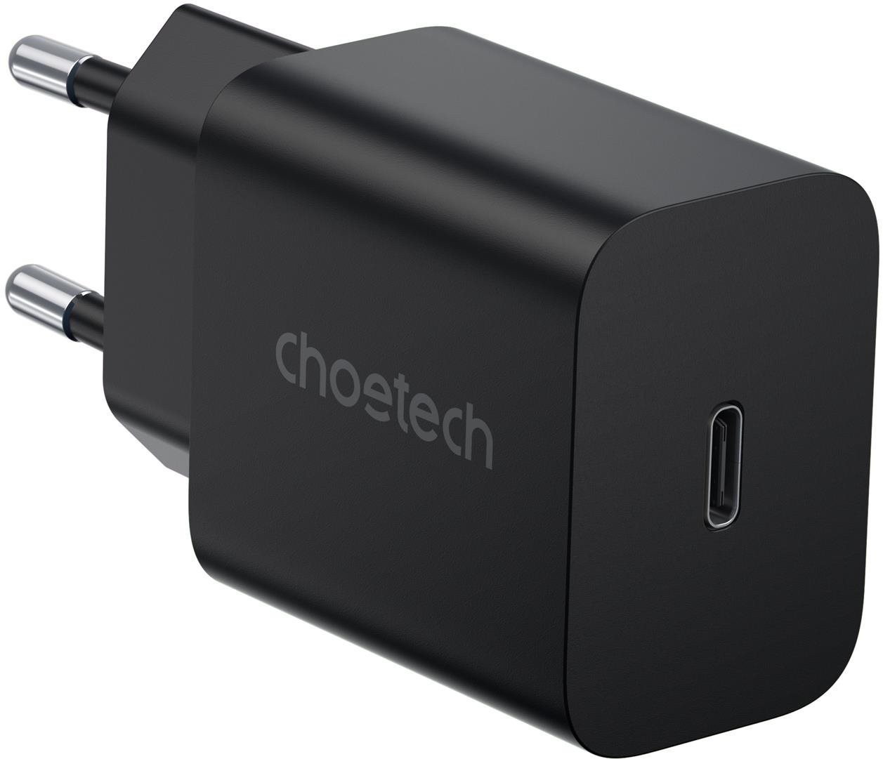 Hálózati adapter Choetech PD20W type-c wall charger black