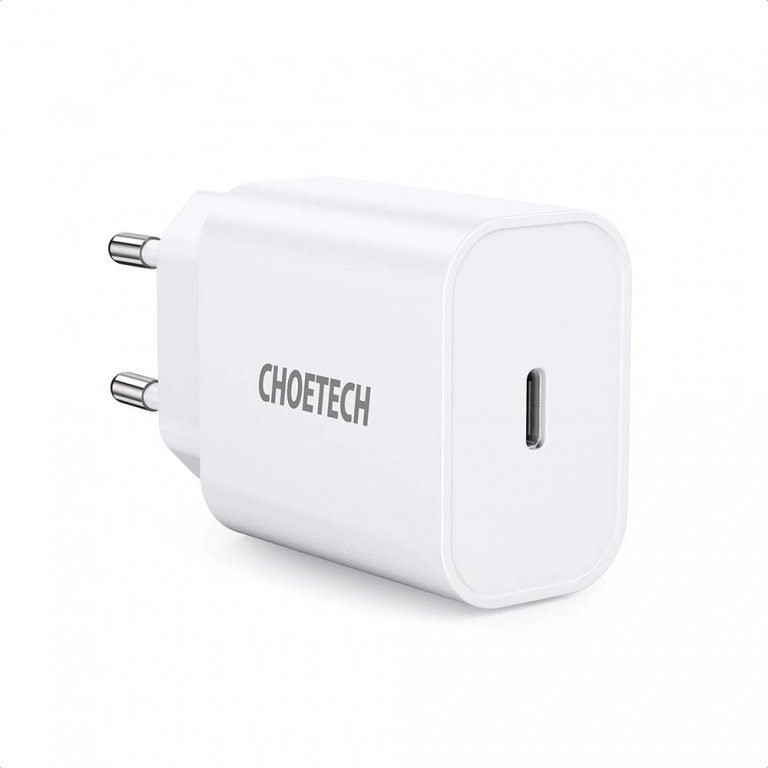 Hálózati adapter Choetech PD20W type-c wall charger white