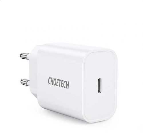 Hálózati adapter Choetech PD20W type-c wall charger white