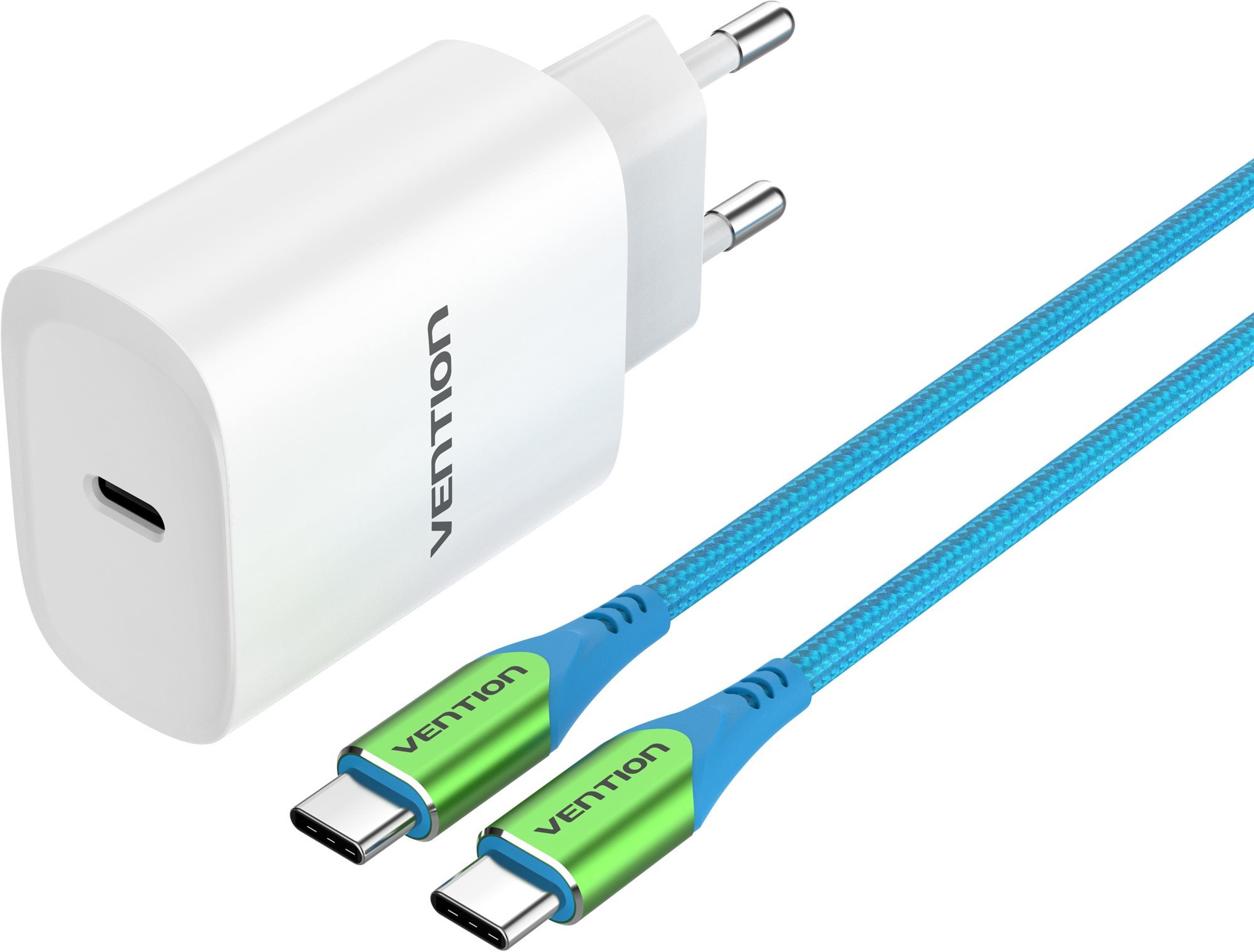 Hálózati adapter Vention & Alza Charging Kit (20W USB-C + Type-C PD Cable 1
