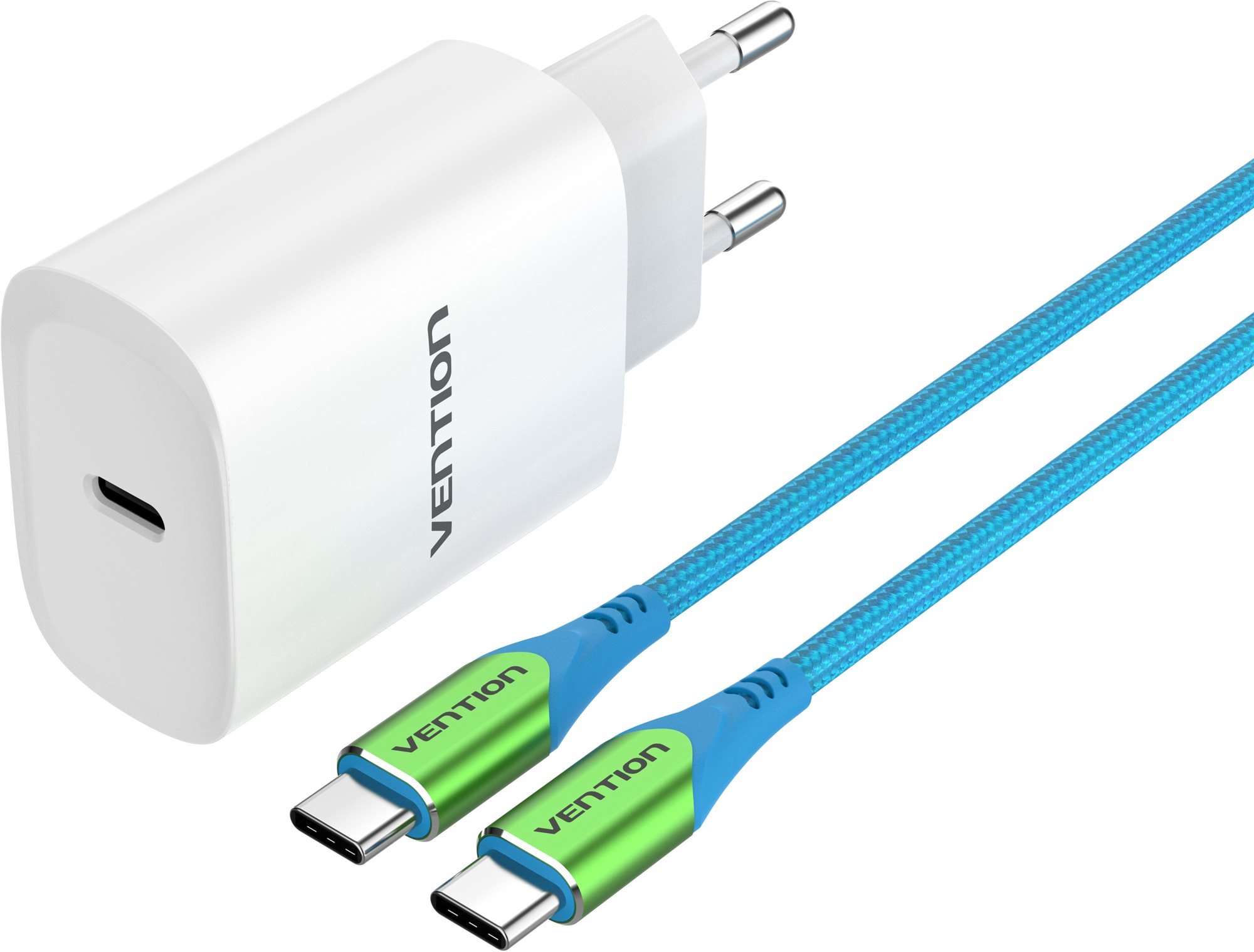 Hálózati adapter Vention & Alza Charging Kit (20W USB-C + Type-C PD Cable 1