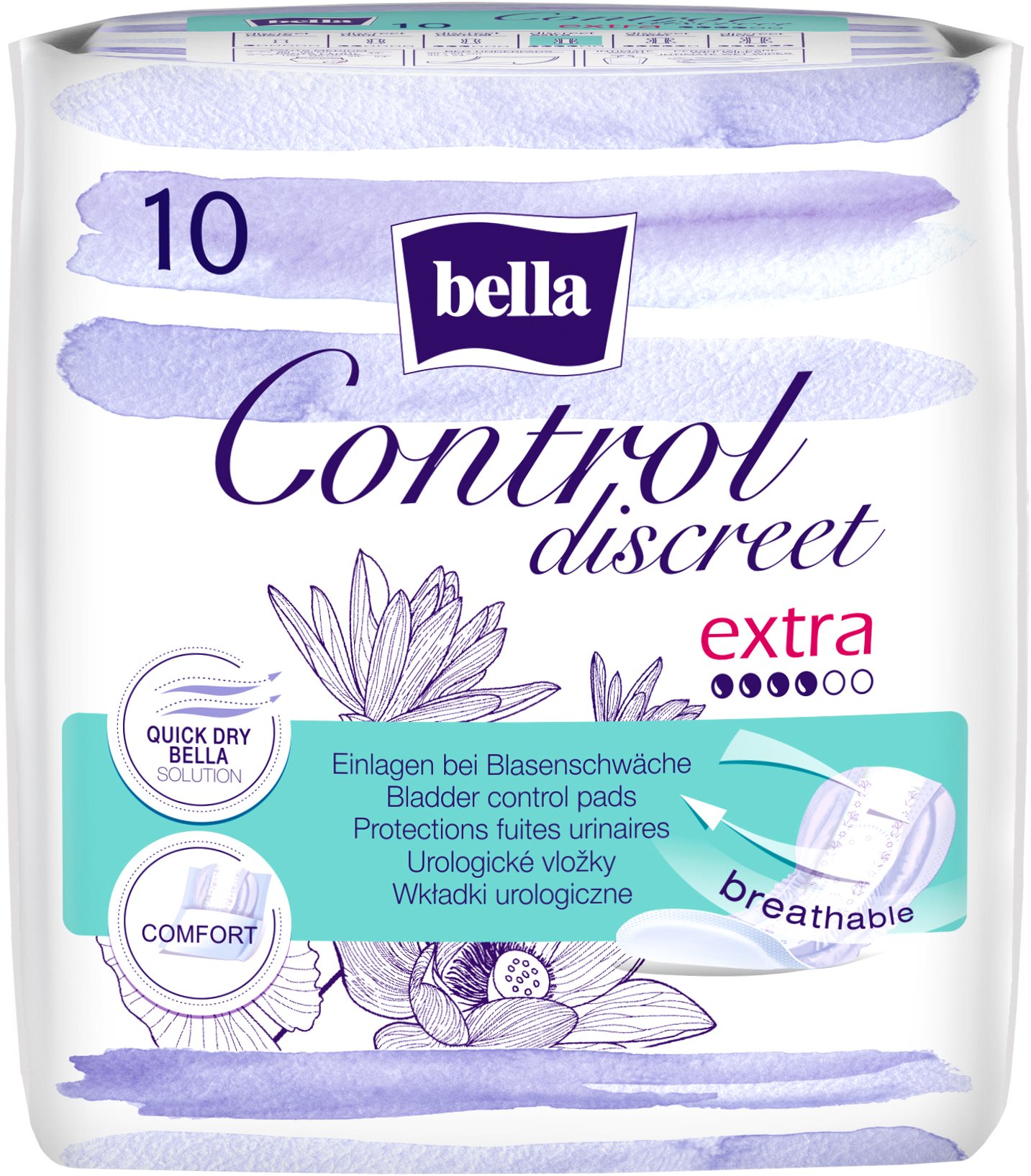 Inkontinencia betét BELLA Control Discreet Extra 10 db