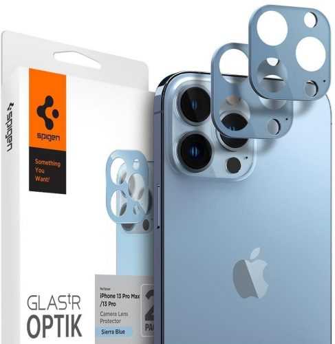 Kamera védő fólia Spigen tR Optik 2 Pack Sierra Blue iPhone 13 Pro/13 Pro Max