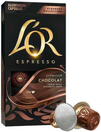 Kávékapszula L'OR Espresso Chocolate 10 kapszula Nespresso®* kávégépekhez