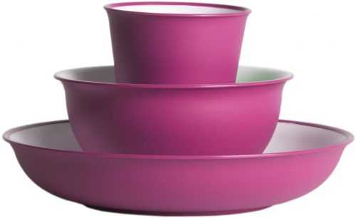 Kemping edény Omada Sanaliving Set 3pcs Fucsia
