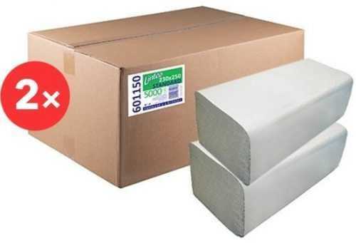 Kéztörlő papír LINTEO ZZ STANDARD 5000 szürke 2× (20× 250 db)