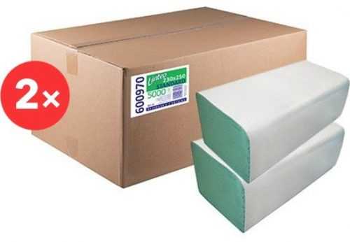 Kéztörlő papír LINTEO ZZ STANDARD 5000 zöld 2× (20× 250 db)