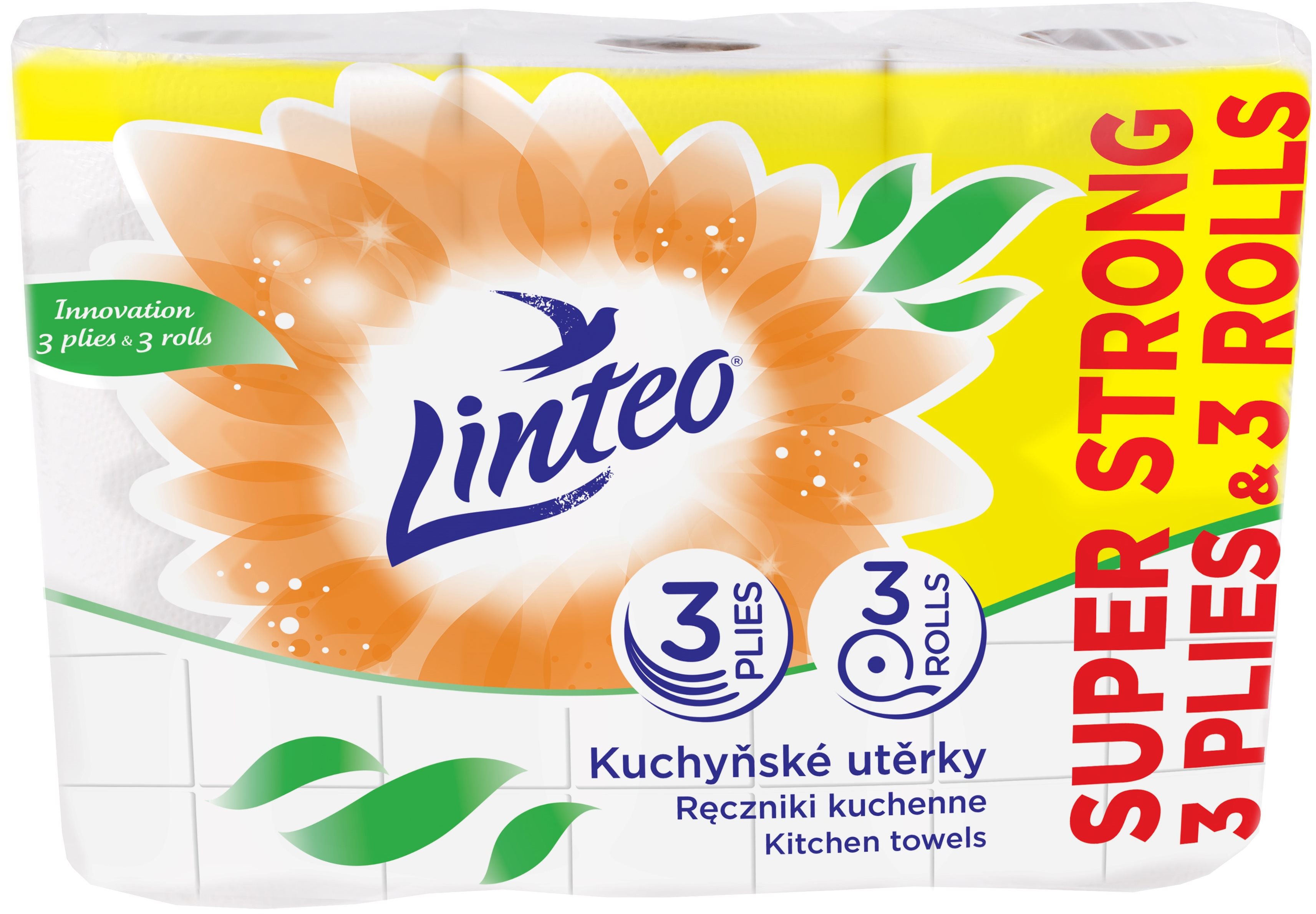 Konyhai papírtörlő LINTEO Super Strong 16 m (3 db)