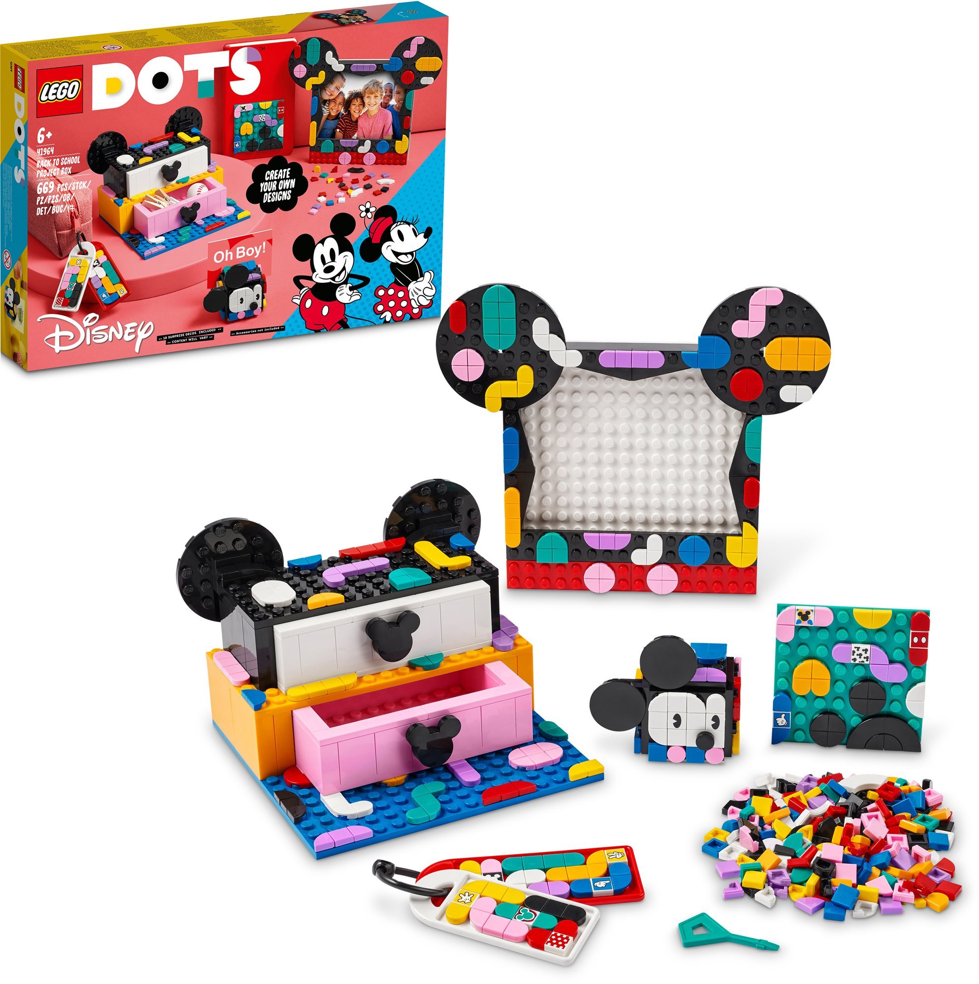 LEGO LEGO® DOTS 41964 Mickey egér és Minnie egér tanévkezdő doboz